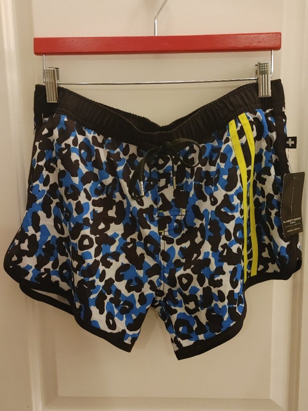 Andrew Christian Almost Naked Swim Shorts - Blue Leopard - Large